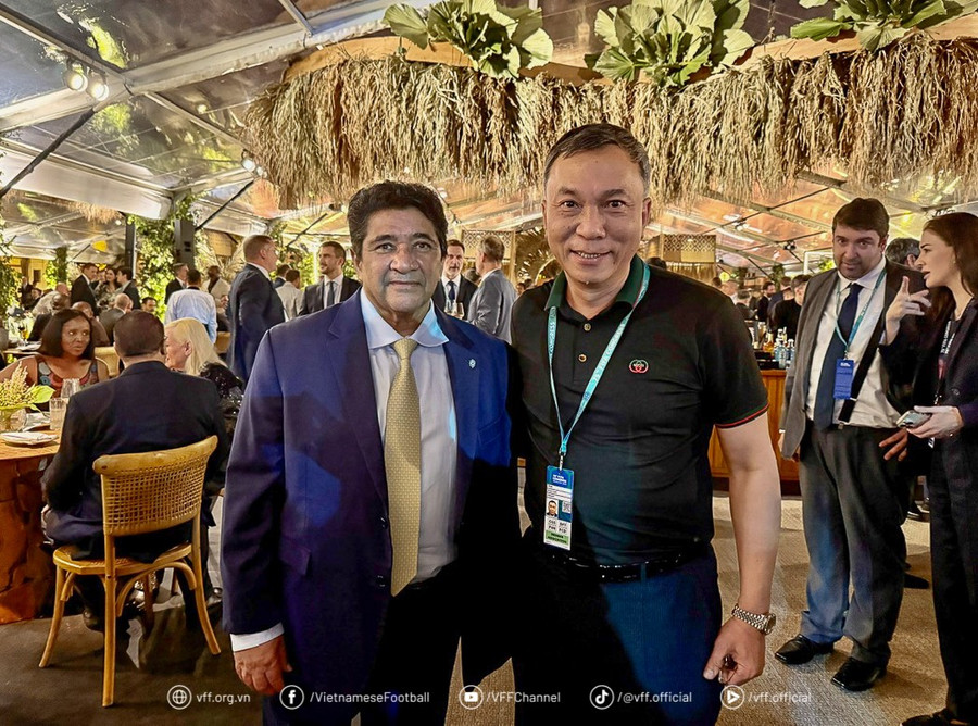 Chủ tịch Liên đoàn bóng đá Việt Nam Trần Quốc Tuấn và Chủ tịch Liên đoàn bóng đá Brazil Ednaldo Rodrigues. z6602697001760-8a13d53734f4bd6452dd0d98c5ce7534.jpg