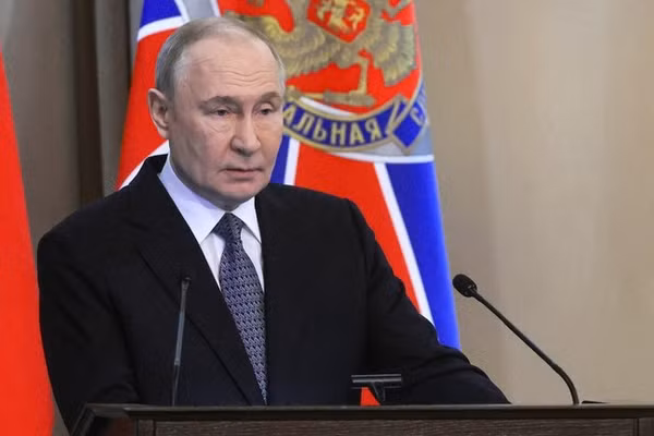 Tổng thống Nga Putin phát biểu tại một cuộc họp của hội đồng FSB, ngày 24/2/2026.