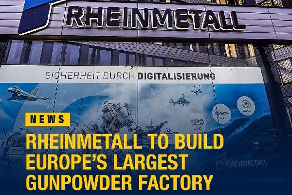 Rheinmetall có kế hoạch thành lập cơ sở sản xuất thuốc súng lớn nhất châu Âu tại Bulgaria.
