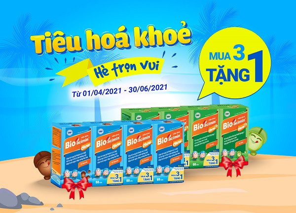Mua 3 tặng 1: Quà tặng từ Bio-acimin giúp bé có Tiêu hóa khỏe – Đón hè trọn vui ảnh 1
