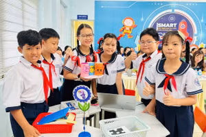 Giờ học của học sinh Trường Tiểu học Thuận Kiều (phường Đông Hưng Thuận, TPHCM).