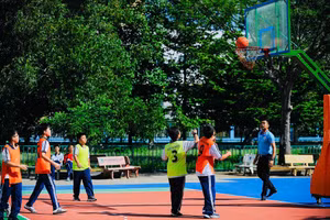 Tiết thể dục của học sinh Trường THPT chuyên Trần Đại Nghĩa.
