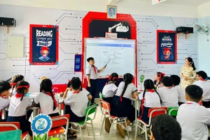 Giờ học của học sinh Trường Tiểu học Thuận Kiều (phường Đông Hưng Thuận, TPHCM).