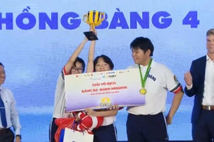 Đội Hồng Bàng 4, Trường THCS Hồng Bàng nhận cúp vô địch.