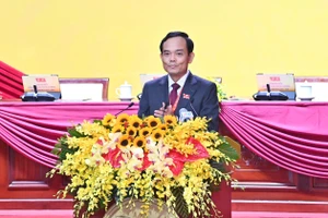 Bí thư Thành ủy TPHCM Trần Lưu Quang phát biểu tại phiên trù bị. Ảnh: BTC.