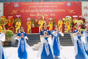 Trường THPT Hùng Vương long trọng tổ chức Lễ giỗ Quốc Tổ Hùng Vương.