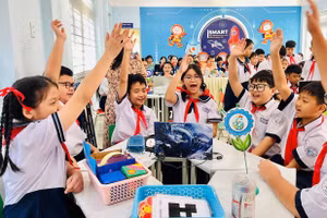 Tiết học của học sinh Trường Tiểu học Thuận Kiều (phường Đông Hưng Thuận, TPHCM).