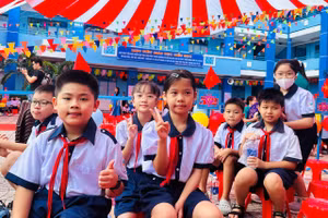 Học sinh TPHCM trong ngày khai giảng năm học mới 2025-2026.