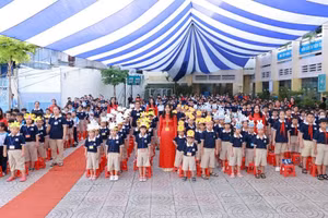 Học sinh Trường Tiểu học Phan Văn Trị.