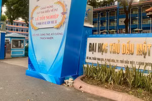 Thanh tra Sở Nội vụ tỉnh Bình Dương kết luận Trường Đại học Thủ Dầu Một còn nhiều hạn chế, thiếu sót - Ảnh: Hải Yến.