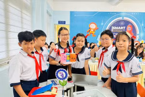 Tiết học của học sinh Trường Tiểu học Thuận Kiều (phường Đông Hưng Thuận, TPHCM).