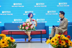 TS Nguyễn Thu Hương chia sẻ tại buổi đối thoại.