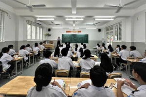 Tiết học của học sinh Trường THPT Bà Điểm.