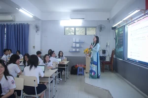 Giờ học của học sinh Trường THPT Phú Nhuận (TPHCM).