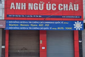 Trung tâm ngoại ngữ Úc Châu đã đóng cửa và cắt liên lạc với phụ huynh hơn một tuần qua, sau khi thu hàng tỷ đồng học phí.