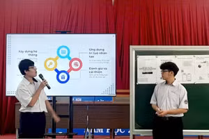 Phần mềm ứng dụng trí tuệ nhân tạo tích, hỗ trợ chọn tổ hợp môn học lớp 10 đoạt giải Nhì cuộc thi Khoa học kỹ thuật cấp thành phố học sinh trung học năm học 2023 - 2024.