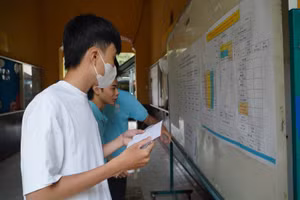 Thí sinh tham gia kỳ thi tốt nghiệp tại điểm thi Trường THPT Trưng Vương (Quận 1).