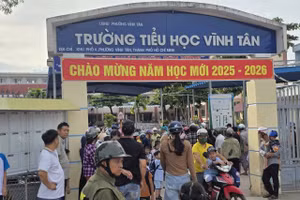 Trường Tiểu học Vĩnh Tân. Ảnh: Hương Chi.
