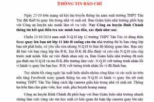 Thông tin báo chí về vụ việc.
