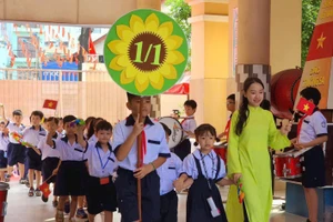 Học sinh TPHCM tại lễ Khai giảng năm học mới.