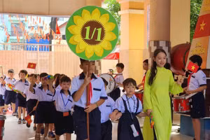 Học sinh TPHCM tại lễ Khai giảng năm học mới.