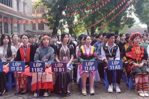 Học sinh Trường Phổ thông Vùng cao Việt Bắc trong ngày khai giảng năm học 2025-2026.