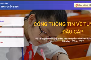 Cổng thông tin tuyển sinh đầu cấp của TPHCM.