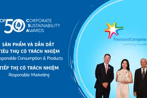 FrieslandCampina Việt Nam đạt ‘Top 50 Doanh nghiệp phát triển bền vững’.