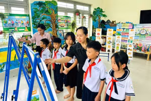 Hoạt động học tập của học sinh Trường Tiểu học Thuận Kiều (phường Đông Hưng Thuận, TPHCM).
