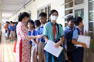 Học sinh tham gia khảo sát vào ngày 24/5 vừa qua.