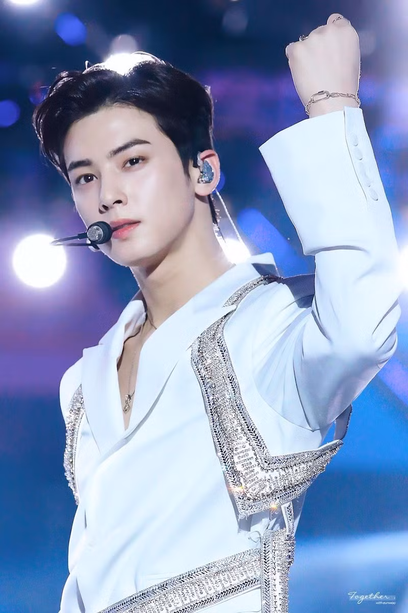 <strong> Cha Eunwoo (ASTRO):</strong> Ca sĩ có giọng hát trầm ấm của nhóm nhạc ASTRO, anh có thành tích học tập đáng nể đến ngoại hình đẹp như "nam thần bước ra từ truyện tranh". 10 thần tượng cực hot, không phải fan K-pop cũng có thể gọi tên