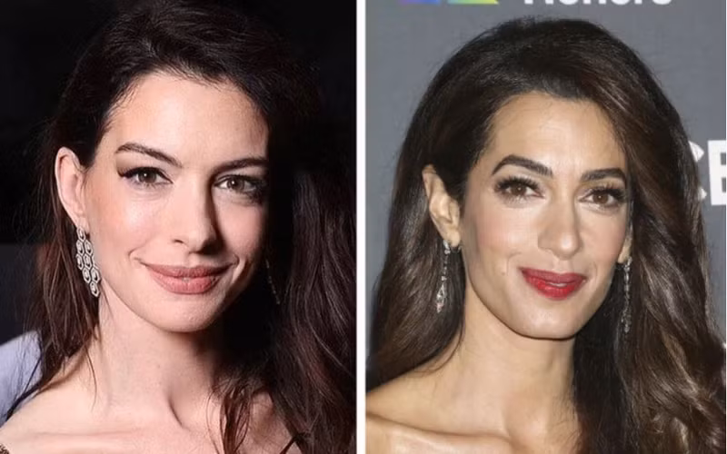 Nữ diễn viên Anne Hathaway có thể đã tìm thấy chị song sinh của mình là nữ luật sư Amal Clooney. Loạt sao Hollywood giống nhau đến mức khó tin