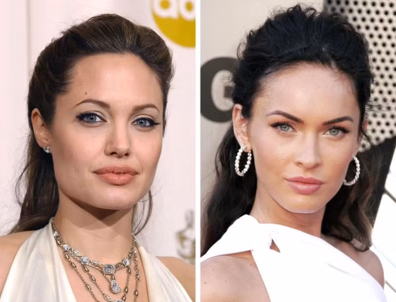 Megan Fox có thể là em gái của Angelina Jolie vì quá giống nhau. Loạt sao Hollywood giống nhau đến mức khó tin
