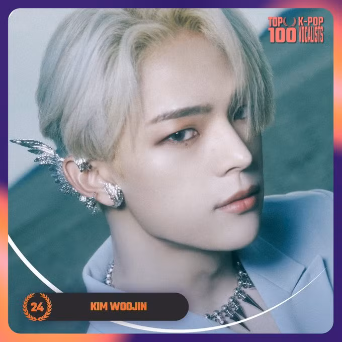 <strong> 24. Kim Woo Jin</strong> đã nhận được tổng cộng 43.506 phiếu bầu trong cuộc bình chọn. Lộ diện 25 giọng ca xuất sắc nhất K-Pop