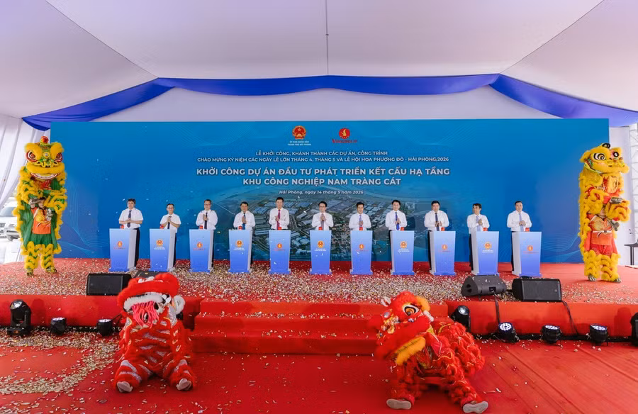 Dự án Đầu tư phát triển kết cấu hạ tầng Khu công nghiệp Nam Tràng Cát chính thức khởi công.