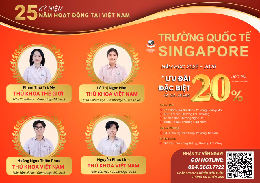 Các “ngôi sao học thuật” của SIS đã tiếp tục khẳng định vị thế của nhà trường với những thành tích vượt trội.