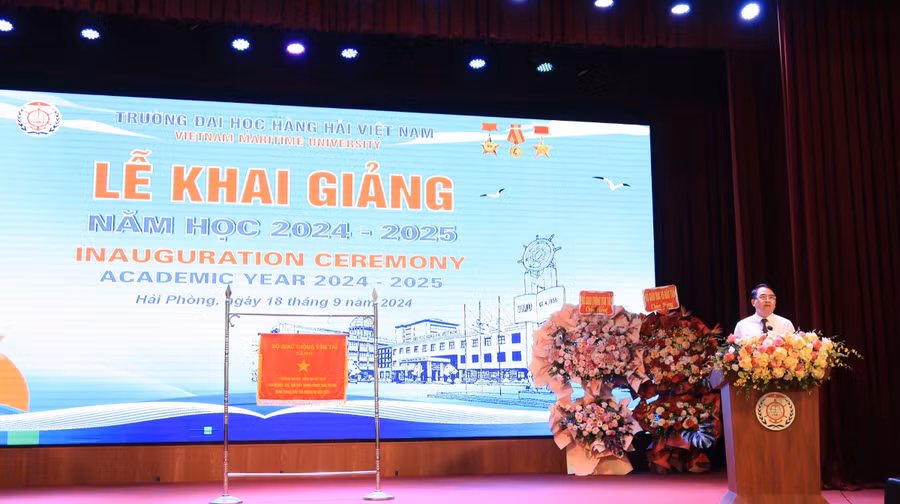 Lễ Khai giảng năm học mới tại Trường Đại học Hàng hải Việt Nam.