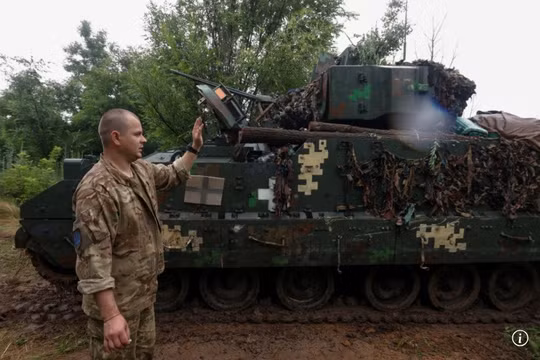 Xe chiến đấu bộ binh Bradley trong Quân đội Ukraine.