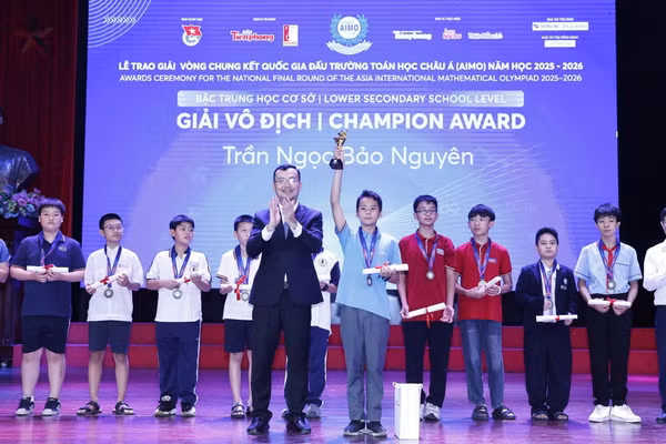 Học sinh Tần Ngọc Bảo Nguyên - lớp 6A3 Trường Năng khiếu (Trường ĐH Sư phạm Hà Nội).