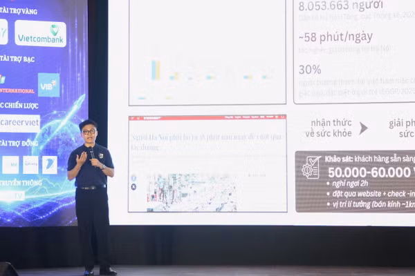 Sinh viên trình bày ý tưởng khởi nghiệp tại Cuộc thi 'Sinh viên với ý tưởng khởi nghiệp'- sáng 22/5.