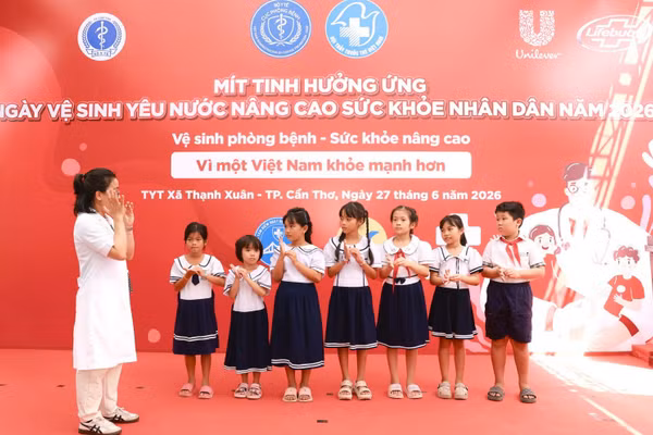Hoạt động giáo dục vệ sinh tay thực tiễn dành cho học sinh tại Xã Thạnh Xuân, TP.Cần Thơ.