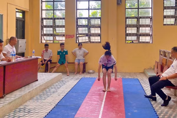 Thí sinh dự thi năng khiếu Trường Đại học Sư phạm Thể dục thể thao Hà Nội. Ảnh: Website nhà trường.