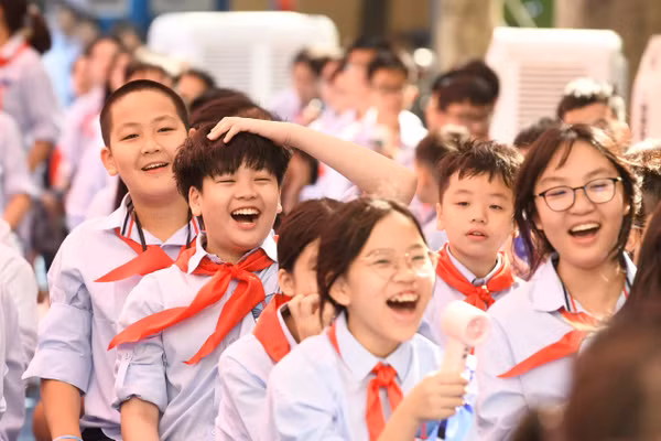 Học sinh Trường THCS & THPT Nguyễn Siêu (Hà Nội).
