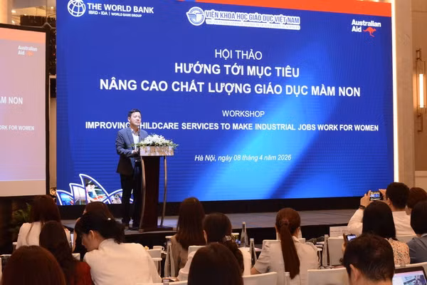 Hội thảo “Hướng tới mục tiêu nâng cao chất lượng giáo dục mầm non” được tổ chức ngày 8/4, tại Hà Nội.