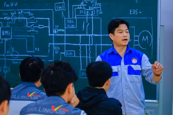 Một lớp học của Trường Cao đẳng nghề Công nghiệp Hà Nội.