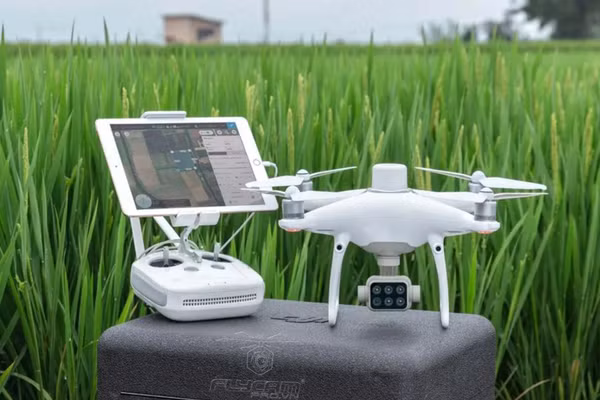 Máy bay không người lái Phantom P4 mang máy ảnh đa phổ. Ảnh: USTH.