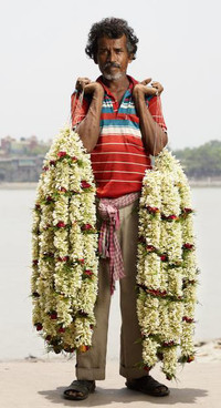 Những người đàn ông bán hoa ở Ấn Độ ảnh 2