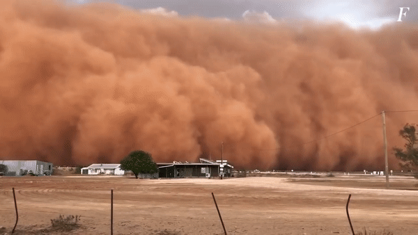 Kinh hoàng bão cát khổng lồ càn quét thị trấn như “ngày tận thế“ ảnh 1