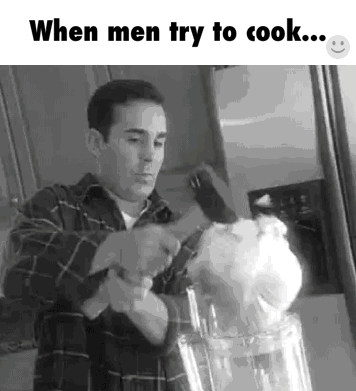 Những khoảnh khắc bá đạo khi đàn ông lần đầu vào bếp