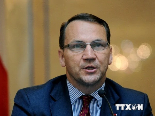 Ngoại trưởng Balan Radoslaw Sikorski. Nguồn: AFP/TTXVN